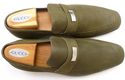 GUCCI sz 7 NUBUCK APRON TOE LOAFER 247494 MENS OLI