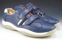 PRADA sz 9.5 LEATHER DOUBLE STRAP SNEAKERS 4P1831 