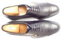 VERSACE sz 40.5 LEATHER CAP TOE OXFORDS MENS BLACK