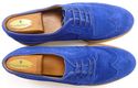 TOD'S sz 9 SUEDE BROGUE TOE WINGTIP DERBY OXFORDS 