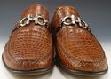 FERRAGAMO sz 9.5 FAVORITO ALLIGATOR LOAFERS UR8538