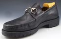 GUCCI sz 7 LEATHER LUG SOLE BIT LOAFERS 016343 MEN