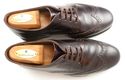 TOD'S sz 7 LEATHER WINGTIP OXFORDS MENS DARK BROWN