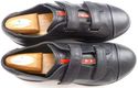 PRADA sz 7.5 LEATHER DOUBLE STRAP SNEAKERS 4P1401 