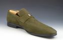 GUCCI sz 7 NUBUCK APRON TOE LOAFER 247494 MENS OLI