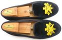 STUBBS & WOOTTON sz 9.5 VELVET EMBOSSED SLIPPERS M