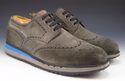 PRADA sz 9.5 SUEDE WINGTIP DOUBLE SOLE SNEAKER 4E2