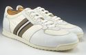 GUCCI sz 8 LEATHER & NYLON FABRIC SNEAKERS 237715 