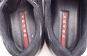 PRADA sz 6 LEATHER & NYLON WEB SNEAKERS 4E1504 MEN