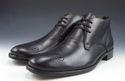 JOHN VARVATOS sz 8 LEATHER BROGUE TOE ANKLE BOOTS 