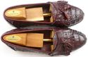 BRUNO MAGLI sz 10 JARED CROCODILE TASSEL LOAFERS M