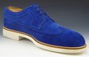 TOD'S sz 9 SUEDE BROGUE TOE WINGTIP DERBY OXFORDS 