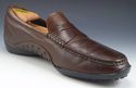 TOD'S sz 9 LEATHER STRAP LOAFERS MENS BROWN fits U