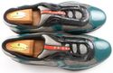 PRADA sz 9.5 PATENT & MESH SNEAKERS PS0906 MENS TU