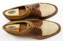 FERRAGAMO sz 10 EE LEATHER SPLIT TOE OXFORDS MENS 