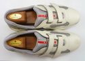 PRADA sz 9 LEATHER & NYLON MESH STRAP SNEAKERS 4P0