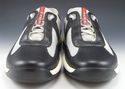 PRADA sz 9 LEATHER & NYLON MESH SNEAKERS PS0906 ME