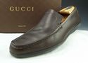 GUCCI sz 12 LEATHER MOCCASIN TOE DRIVING LOAFER 11