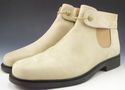 VERSACE sz 6.5 NUBUCK LEATHER GORED ANKLE BOOTS 11