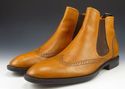 FABI sz 42 LEATHER WINGTIP CHELSEA ANKLE BOOTS MEN