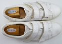 GUCCI sz 11.5 LEATHER DOUBLE STRAP SNEAKERS 138170