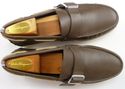 FERRAGAMO sz 7.5 EE BAY LEATHER BOAT SHOE TV40138 