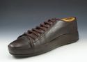 PRADA sz 6.5 LEATHER LOW CUT SNEAKER 2E0637 MENS B