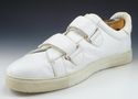 GUCCI sz 11.5 LEATHER DOUBLE STRAP SNEAKERS 138170