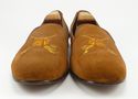 STUBBS & WOOTTON sz 12 SUEDE TACKLE MOTIF SLIPPERS