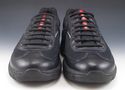 PRADA sz 6 LEATHER & NYLON WEB SNEAKERS 4E1504 MEN