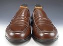 PRADA sz 10.5 LEATHER APRON TOE LOAFER 2D2415 MENS