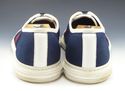 GUCCI sz 12 CANVAS & LEATHER LOW CUT SNEAKER MENS 