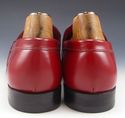 PRADA sz 7 LEATHER MOCCASIN TOE STRAP LOAFERS 2D00