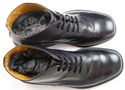 DOLCE & GABBANA sz 44 LEATHER LACE UP ANKLE BOOTS 