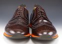 PRADA sz 9.5 PATENT LEATHER WINGTIP SNEAKERS 2EE11