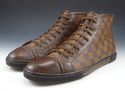 LOUIS VUITTON sz 8.5 DAMIER CANVAS SNEAKERS GO0069