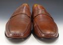 New - SANTONI sz 12 PEBBLED LEATHER LOAFERS 381990