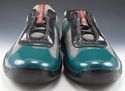 PRADA sz 9.5 PATENT & MESH SNEAKERS PS0906 MENS TU