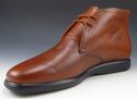 New - SANTONI sz 10.5 LEATHER PLAIN TOE CHUKKA BOO