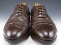 FERRAGAMO sz 13 CAP TOE CROCODILE OXFORDS 1449112 