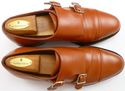 JOHN LOBB sz 6 WILLIAM DOUBLE MONK STRAP OXFORDS M