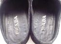 PRADA sz 8.5 TEXTURED SUEDE SPLIT TOE LOAFERS 2P10