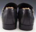 GUCCI sz 7.5 LEATHER APRON TOE STRAP LOAFERS 13251