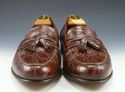 FERRAGAMO sz 8 GILDO CROCODILE TASSEL LOAFERS MENS