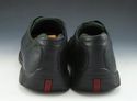 PRADA sz 7 LEATHER LACE UP SNEAKER 4E1643 MENS BLA