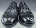 New - YANKO sz 8.5 LEATHER WINGTIP OXFORDS MENS BL