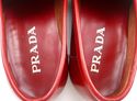 PRADA sz 7 LEATHER MOCCASIN TOE STRAP LOAFERS 2D00