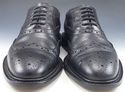 BURBERRY sz 42 LEATHER WINGTIP OXFORDS MENS BLACK 