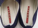 PRADA sz 6.5 SUEDE ROUND TOE LACE UP SNEAKERS 4E24