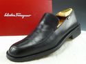 FERRAGAMO sz 8 TERGO SINGLE CUT LEATHER LOAFER UG1